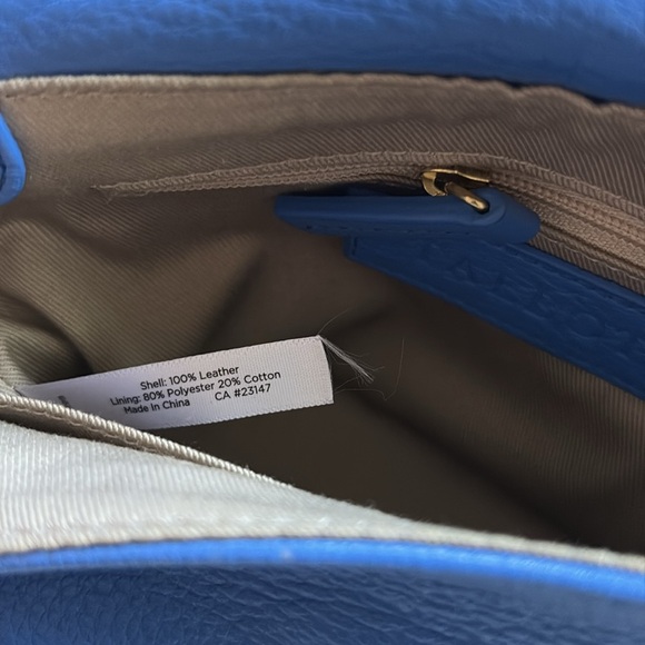 Talbots Blue Leather Crossbody Bag - adjustable straps - great condition - Picture 6 of 9